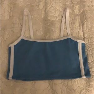 blue crop top